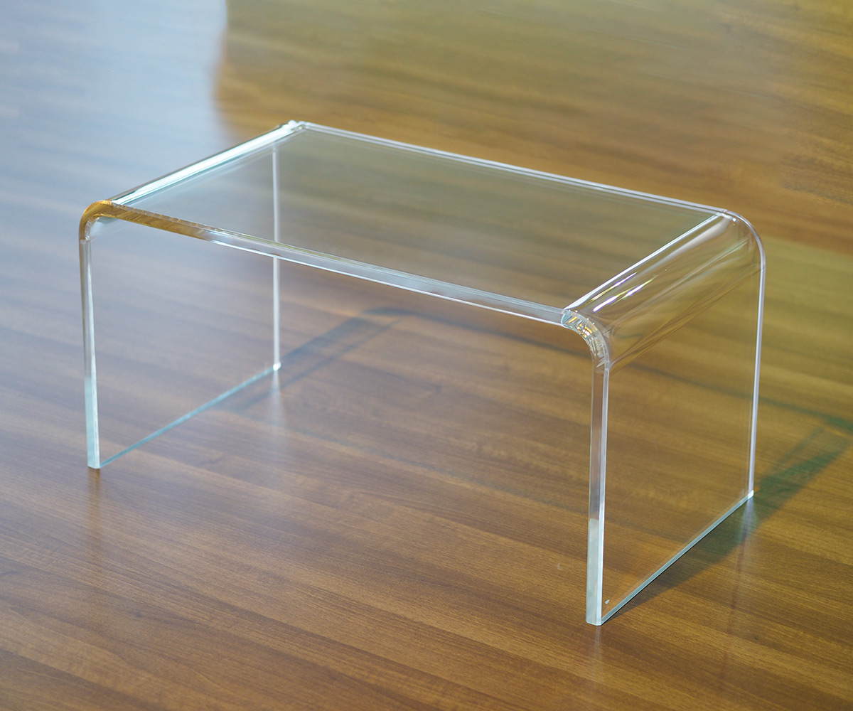 Acrylic table line bent